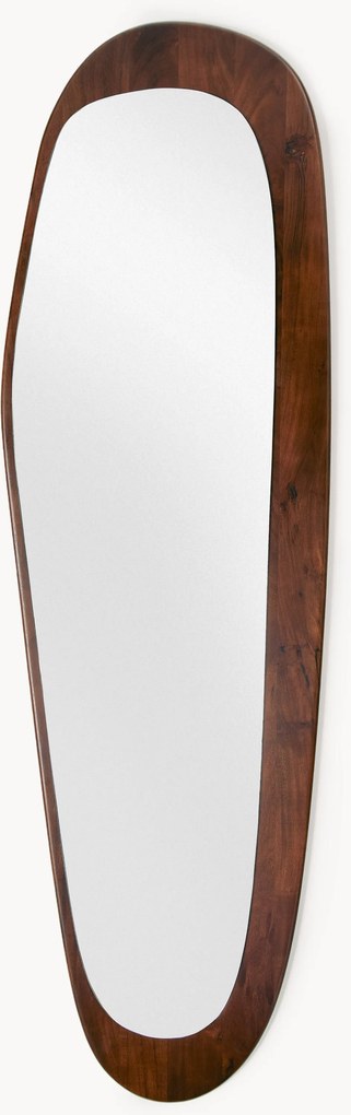 Specchio da parete con cornice in legno di acacia