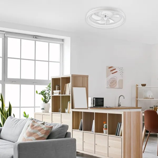 Plafoniera LED con ventilatore FARGO LED/37W/230V bianco + +TC