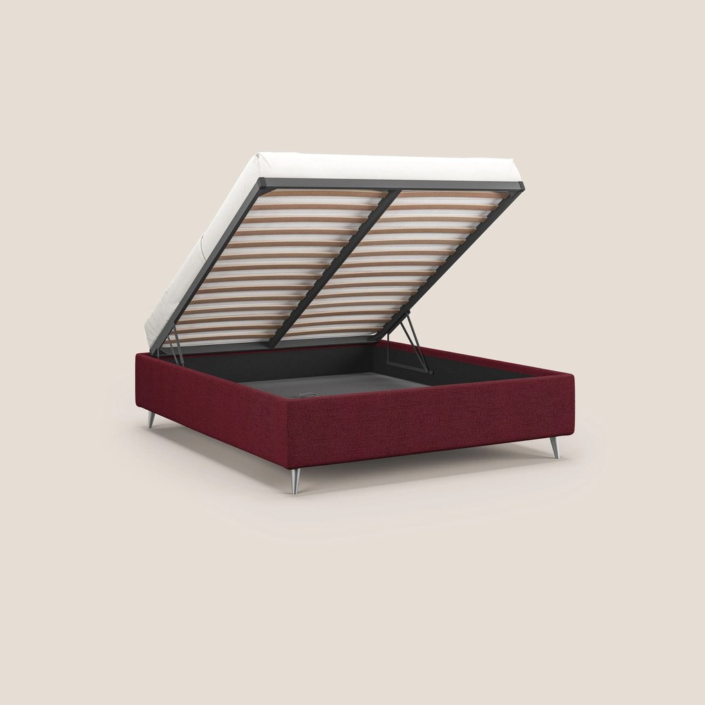 Febe sommier compatto con grande capienza del contenitore in tessuto impermeabile T03 rosso