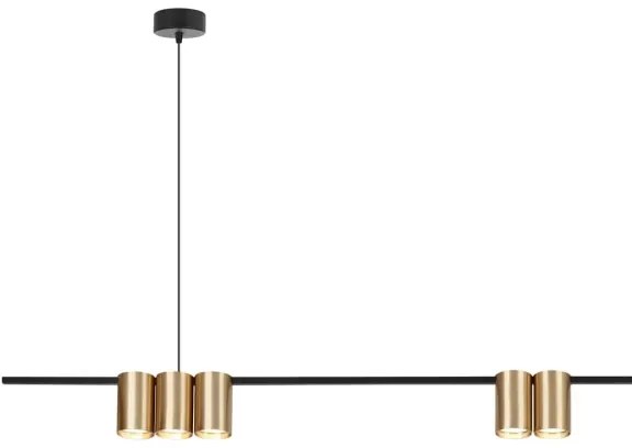 Lampadario a sospensione con filo GENESIS 7xGU10/8W/230V oro