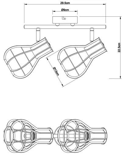 Globo 15388-2 - Luce Spot CLASTRA 2xE27/40W/230V