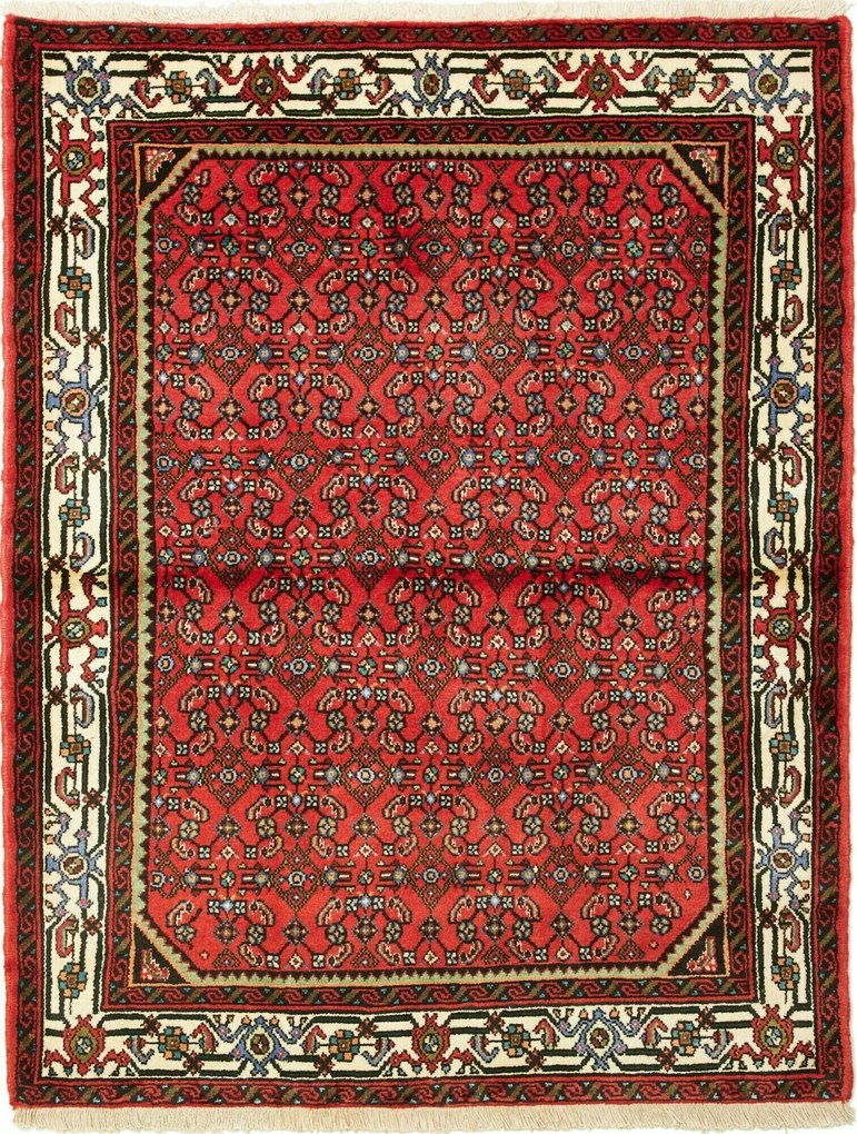 Hamedan Tappeto 110x140 (Iran) Annodato A Mano