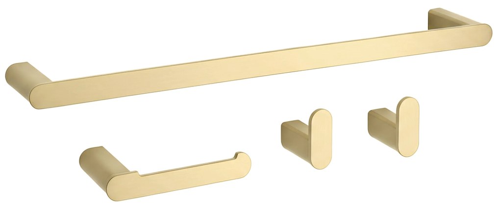 Set accessori da bagno Mati Brush Gold 4 pezzi