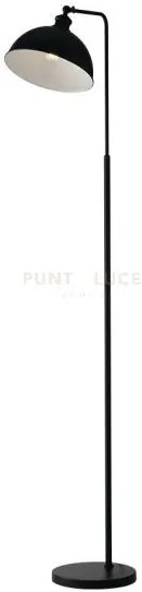 Piantana charleston in metallo nera 1 luce attacco e27 25x40x165cm