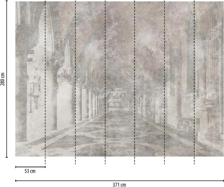 Fotomurale Illustration, multicolore 371X280 cm
