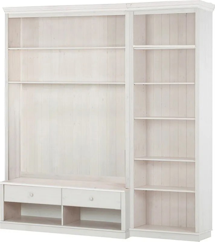 Set TV in legno di pino bianco 214x223 cm Anita - Støraa