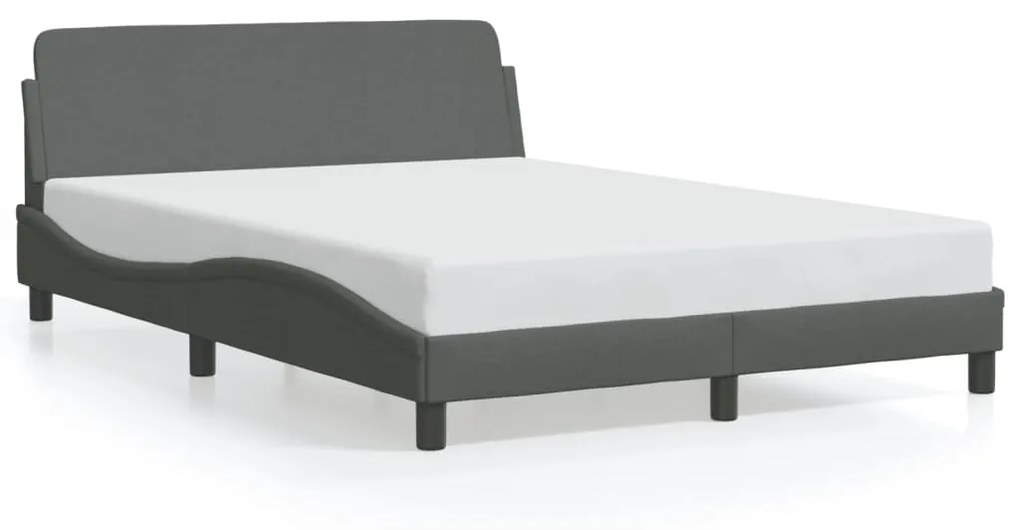 Giroletto Senza Materasso Grigio Scuro 120x200 Cm Tessuto /