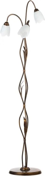 Lampada da terra Lampada da terra Sonia bronzo, H 165 cm in acciaio, H 165 cm, E14 3xMAX18W