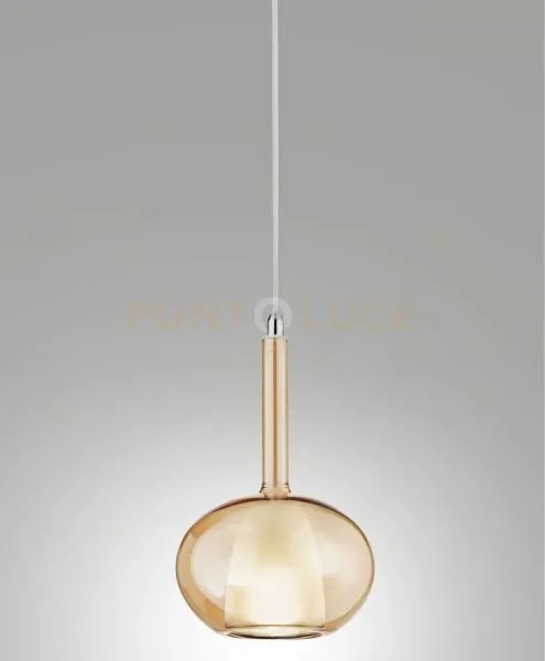 3787-59-125 edison vetro ambra d.16cm completo di cavo x kit luci
