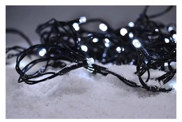 Solight 1V110-W - Catena LED da esterno natalizia 8m 50xLED/8 funzioni IP44 6000K bianco freddo