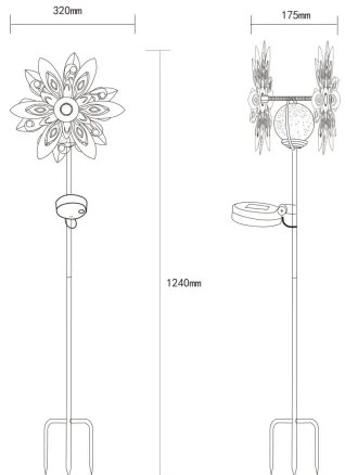 Globe 36577- Decorazione solare LED LED/0.02W/3V IP44