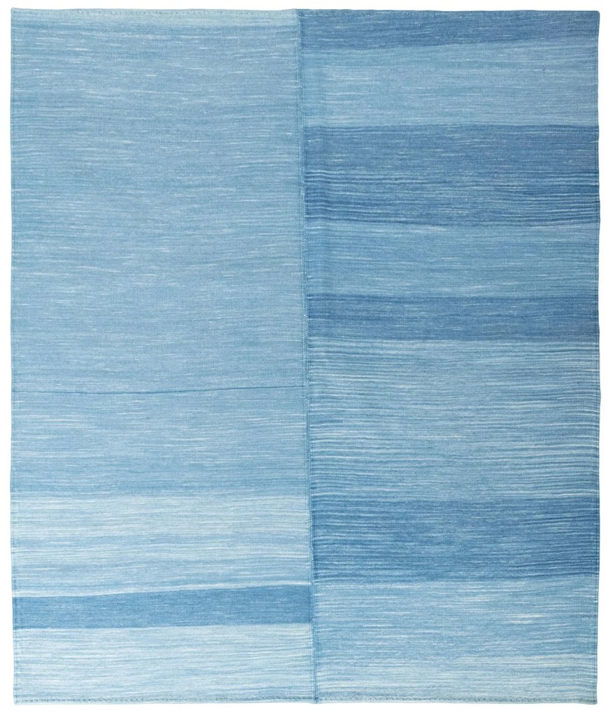 Kilim Tappeto 200x160 Blu (Iran) Tessuto A Mano