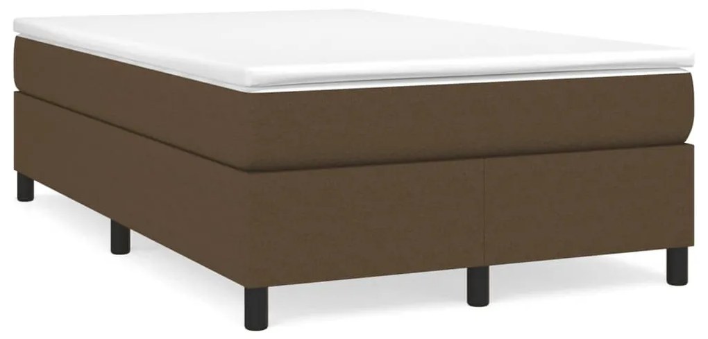 Giroletto a molle con materasso marrone scuro 120x190cm tessuto