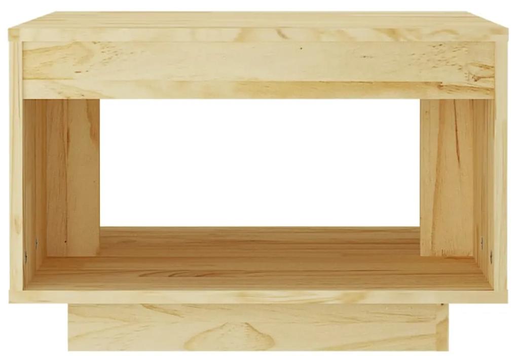 Tavolino da salotto 50x50x33,5 cm in legno massello di pino