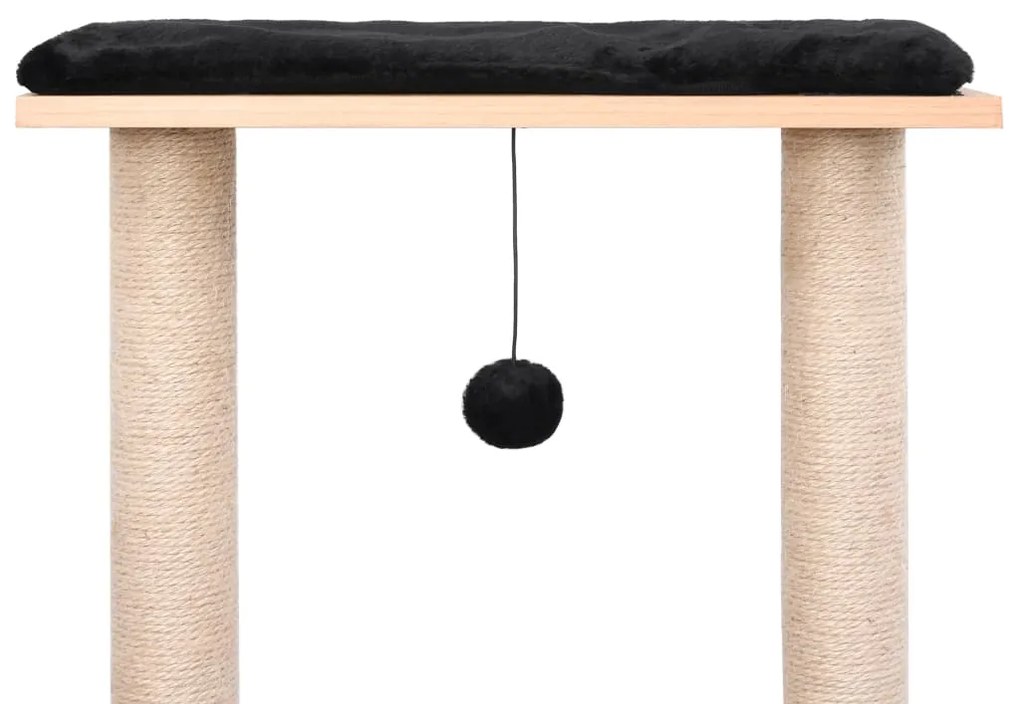 Albero per gatti con tappeto tiragraffi in sisal 129 cm