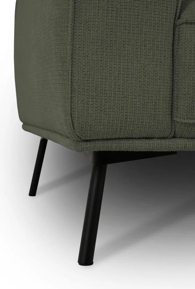 Divano angolare verde scuro (con penisola a destra/a L) con rivestimento in ciniglia Amsterdam – Scandic