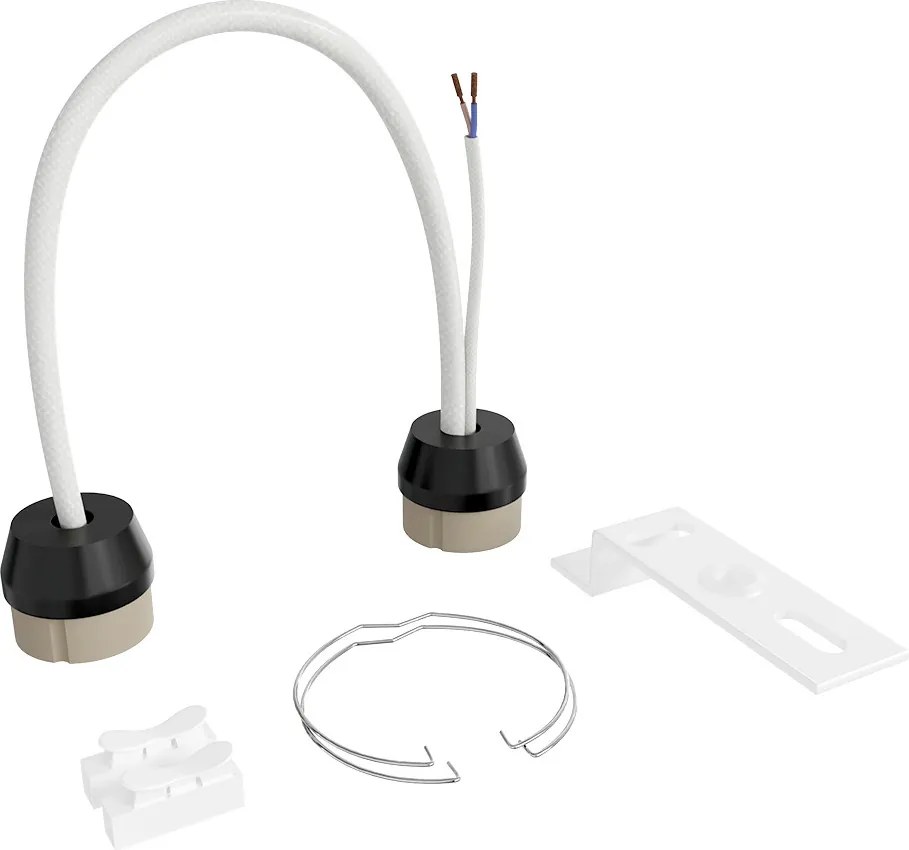 Applique da Parete 2xGU10 Rettangolare in Gesso Pitturabile