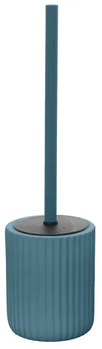 Scopino wc blu in ceramica soft touch con setole nere Spring