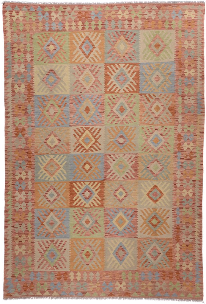 Kilim Tappeto 200x290 (Afghanistan) Tessuto A Mano