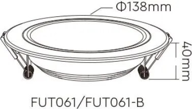 Faro da incasso 9W RGB+CCT IP20 foro Ø110 - 115 mm Angolo 120°