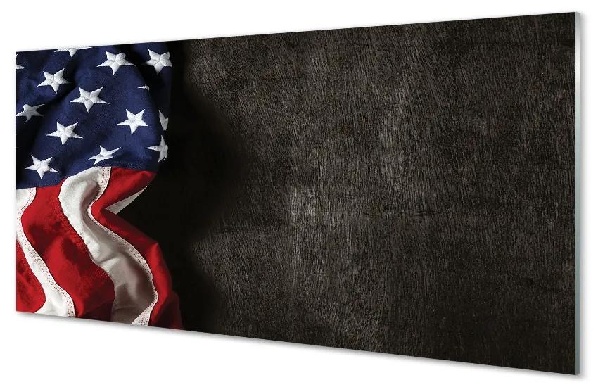 Quadro vetro acrilico Flag degli Stati Uniti 100x50 cm