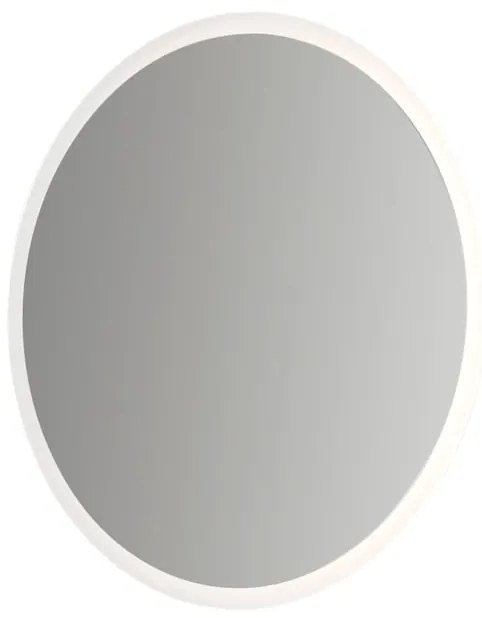Specchio con illuminazione integrata bagno tondo L 90 x H 90 x P 3 cm grigio / argento