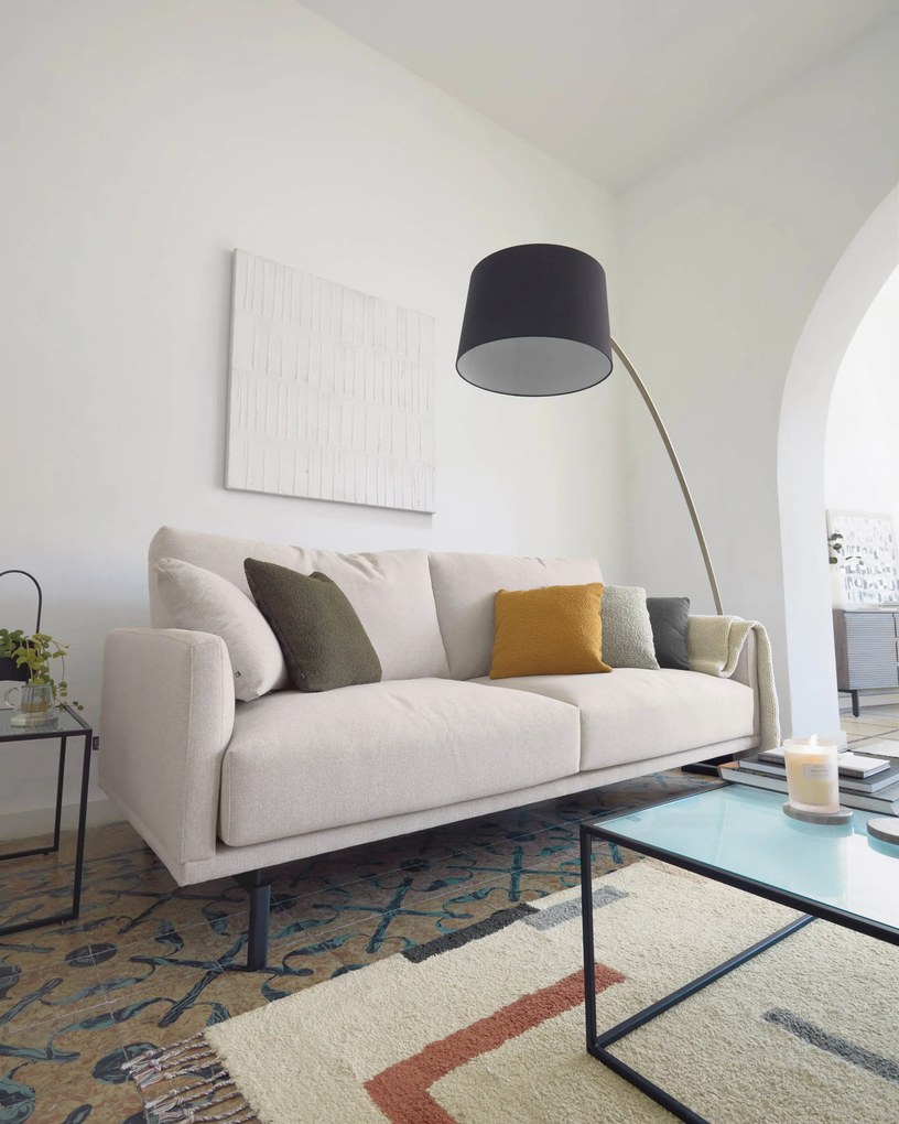 Kave Home - Set Xamila di 4 sotto bicchieri in marmo multicolor