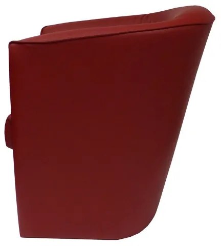 Poltrona in ecopelle bordeaux poltroncina
