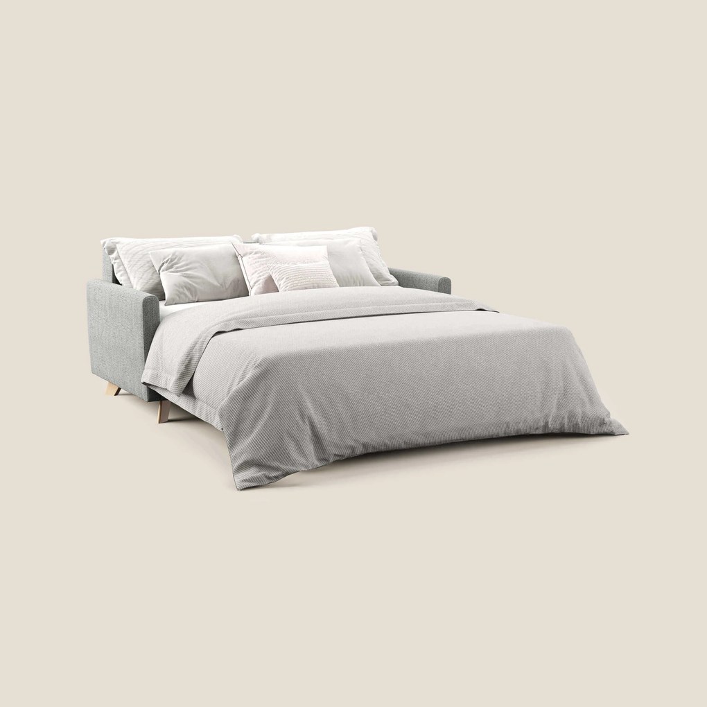Edgar divano letto matrimoniale in tessuto felis impermeabile T03 grigio chiaro