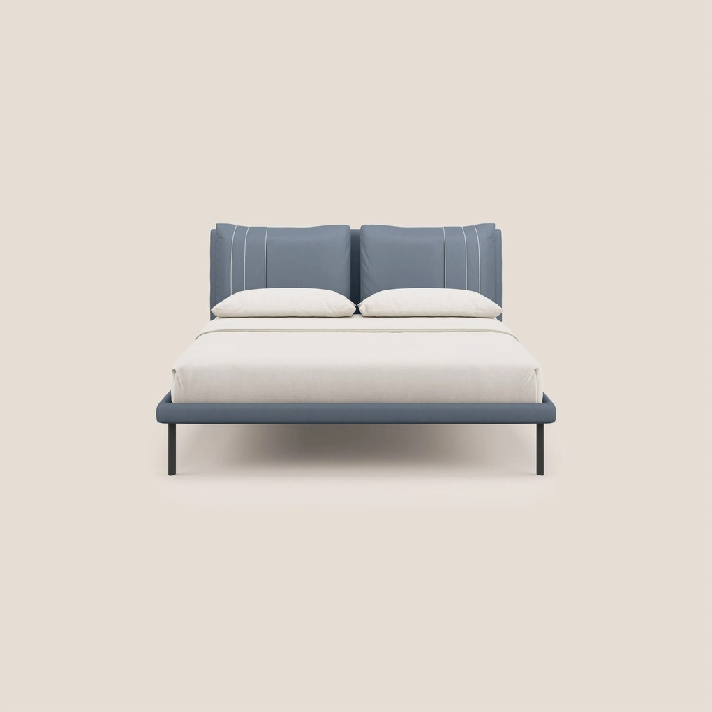 Giselle letto moderno con cuscini testata regolabili con tasche in microfibra impermeabile T11 carta da zucchero