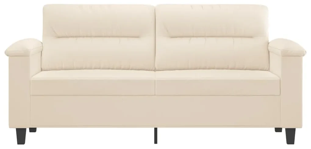 Divano a 2 posti beige 140 cm in tessuto microfibra