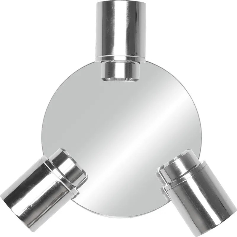 Faretto in metallo in argento lucido Angelo - Trio