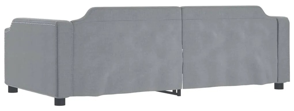 Letto da giorno grigio chiaro 90x190 cm in tessuto