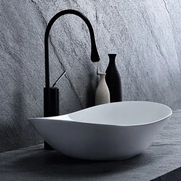 REA-U0441 - Lavabo da appoggio ROYAL 35,5x61,5 cm ceramica/bianco lucido