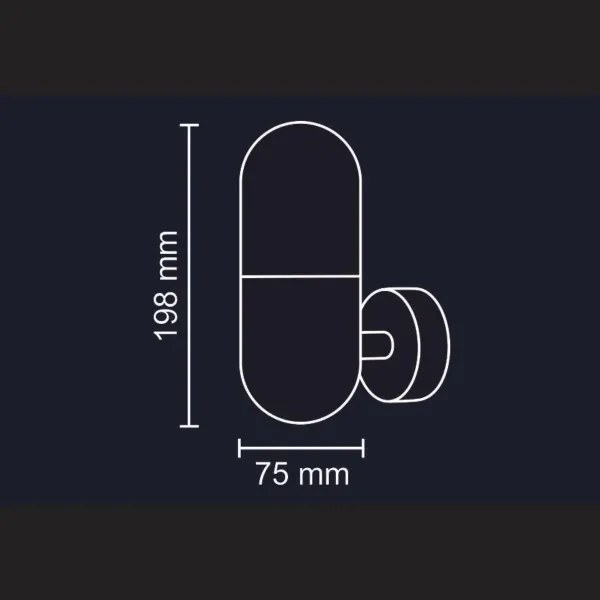 Applique da esterno HORTEN 1xE27/10W/230V IP44