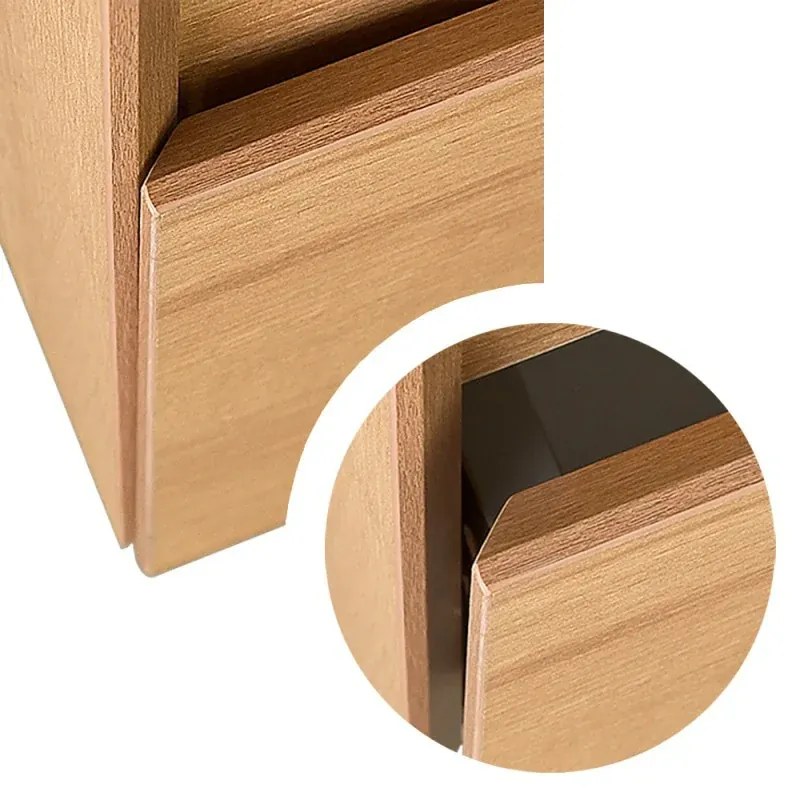 Mobile bagno sospeso 80 cm noce gold con lavabo e specchio Dafne