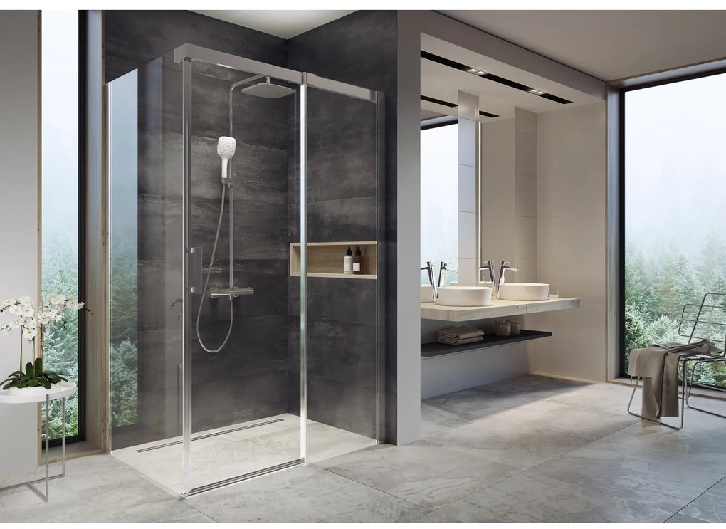 Ravak Matrix box doccia 120x80 cm rettangolare alluminio lucida/vetro trasparente 0WPG4C00Z1