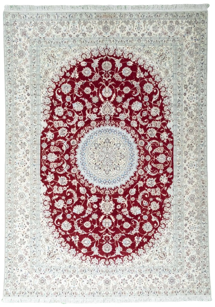 Nain Tappeto 280x200 Rosso (Iran) Annodato A Mano
