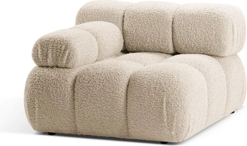 Modulo divano in bouclé beige (angolo sinistro) Bellis - Micadoni Home
