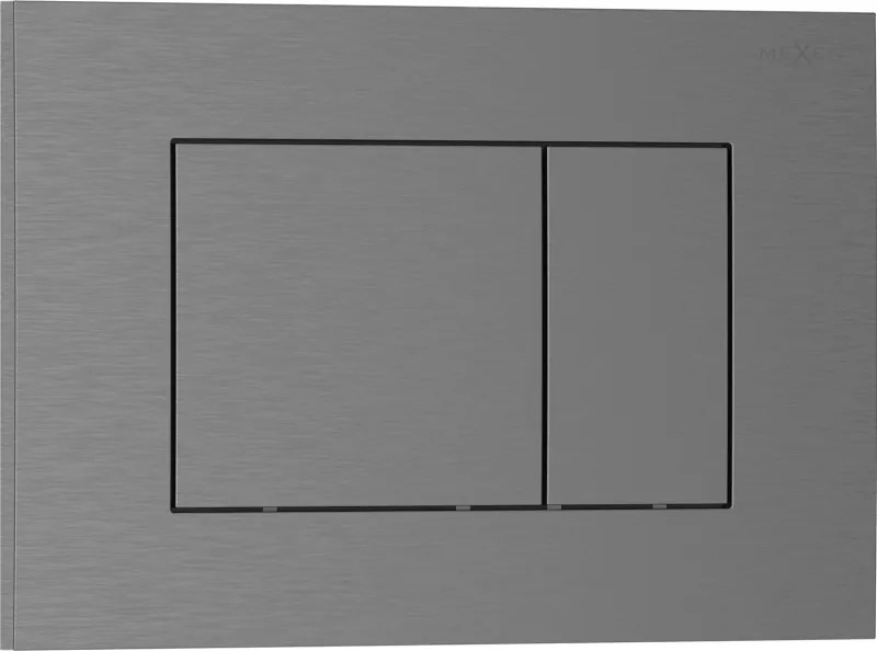 Mexen Tex 02 pulsante di sciacquo, gun gray spazzolato - 6102-12