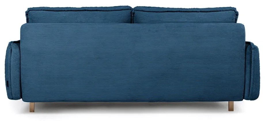 Divano letto in velluto a coste blu 218 cm Tori - Bonami Selection