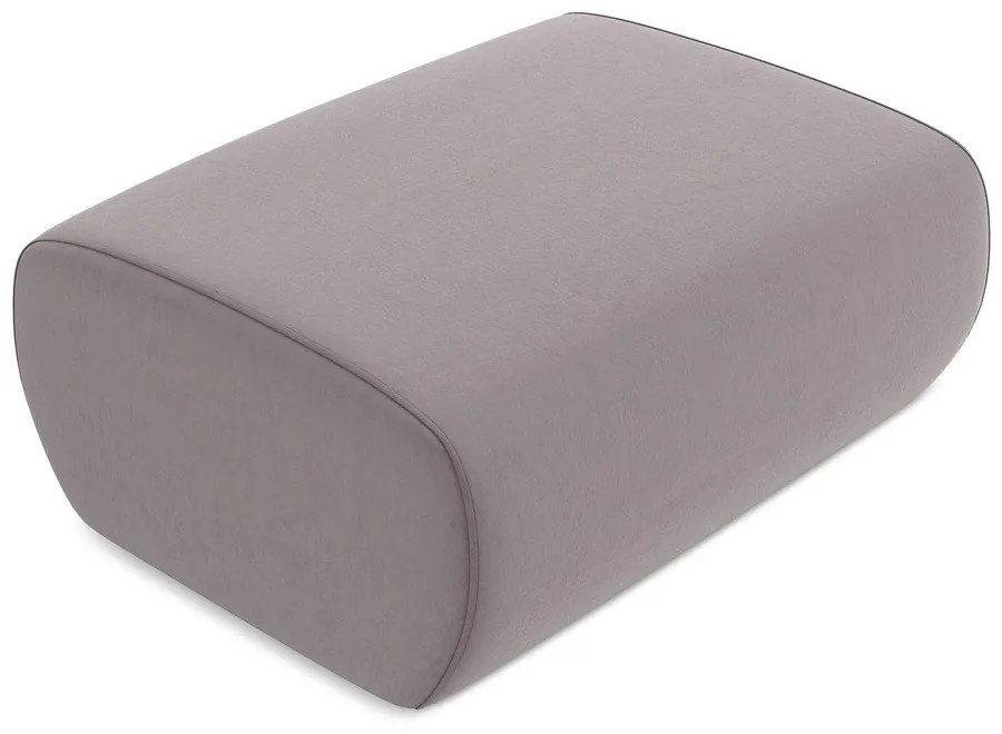 Poggiapiedi lavanda con rivestimento in velluto Kapua – Makamii