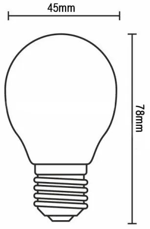 Lampadina LED FILAMENT G45 E14/4W/230V 3000K