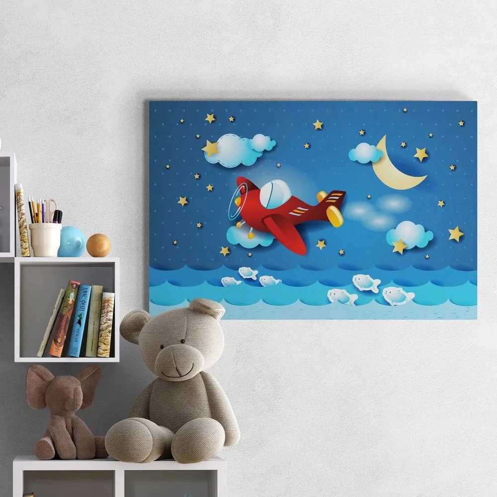 Quadro su tela – Volo con aeroplanino