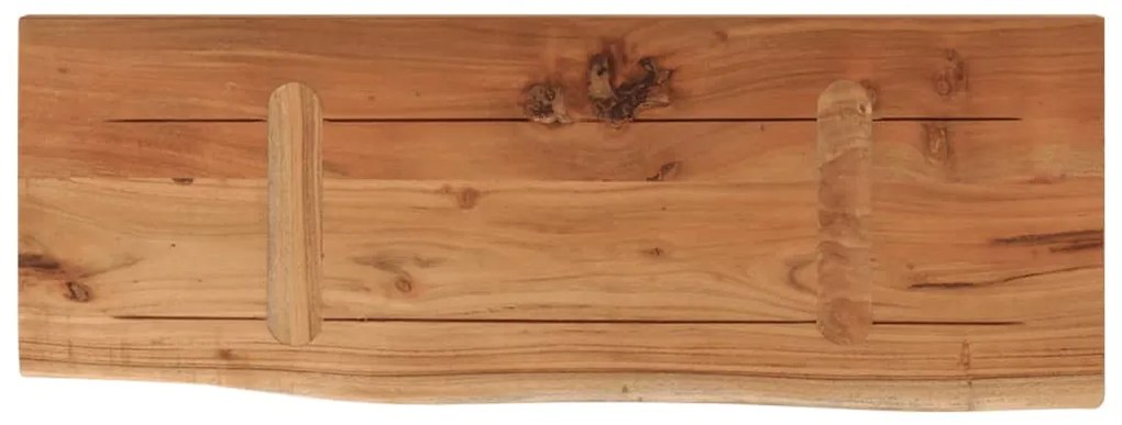 Mensola a muro 70x30x2,5cm rettangolare legno acacia bordi vivi