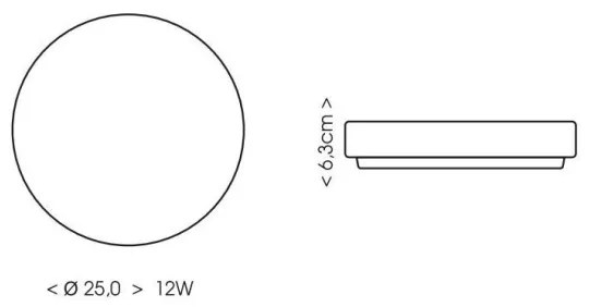 Ecolite W3090-12W/CR - Plafoniera LED da bagno LED/12W/230V IP44 nero