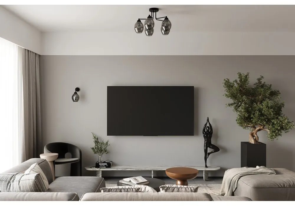 Lampada da parete nera ø 25 cm Garten – Sollux