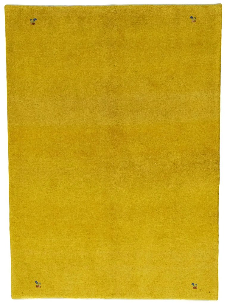 Gabbeh Tappeto persiano 210 x 150 Giallo (Iran) Annodato A Mano