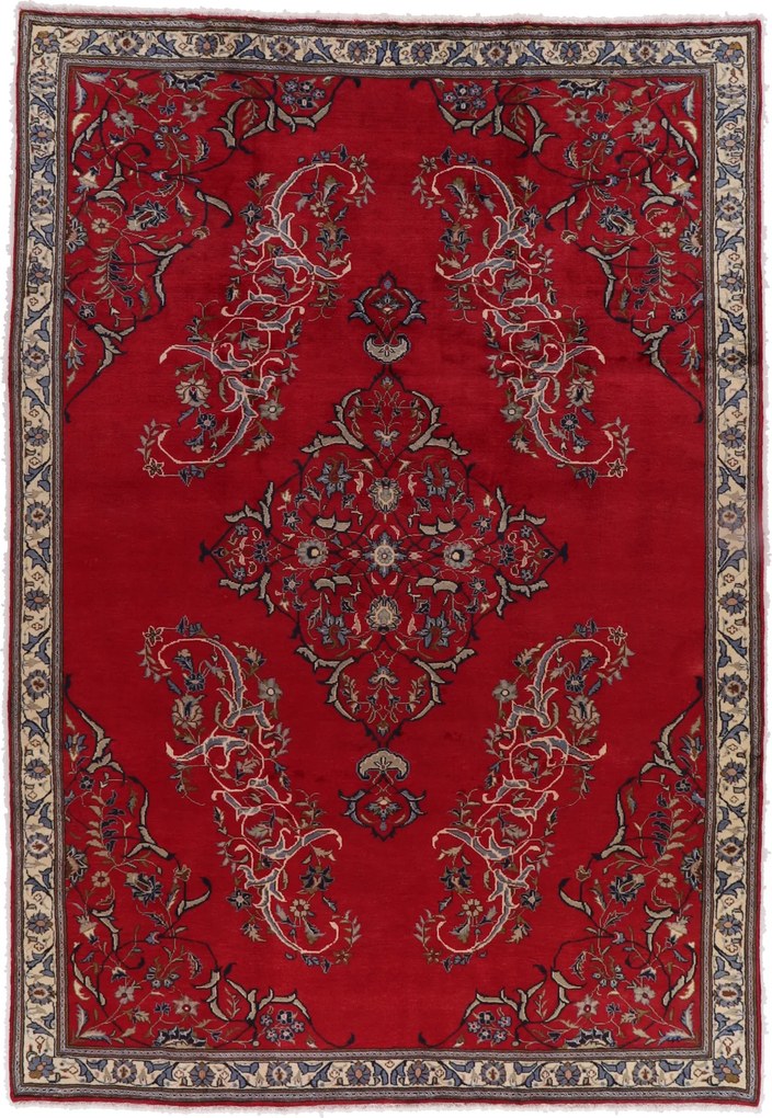 Kashan Tappeto 240 x 340 (Iran) Annodato A Mano