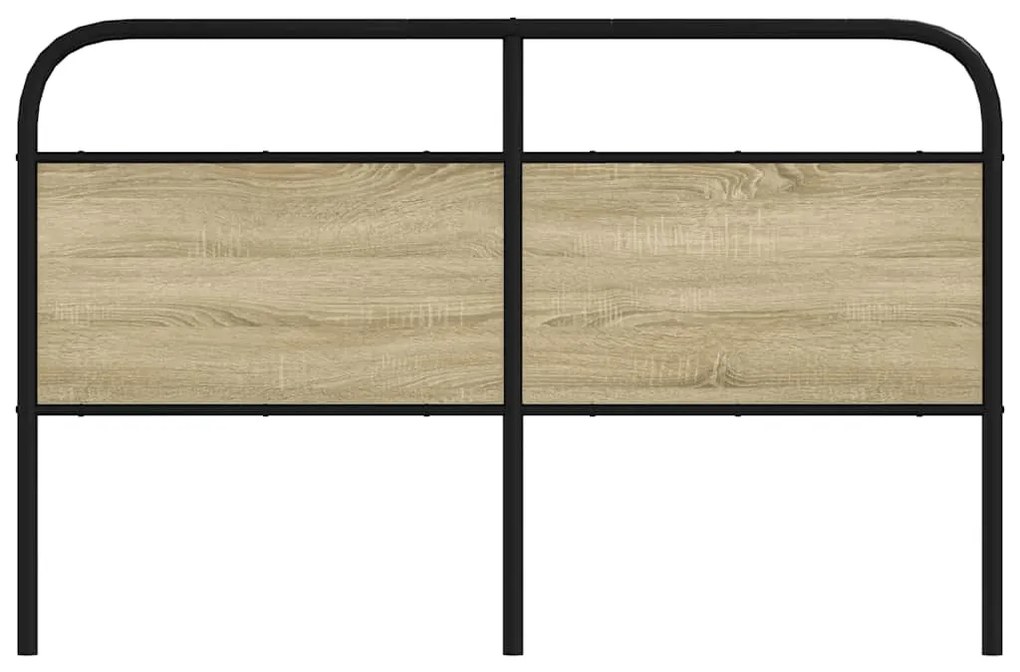 Testiera rovere sonoma 160 cm in acciaio e legno multistrato